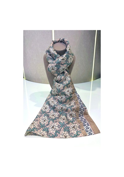 Cardion Lunira Silk Pamuk İpek Şal Sweet Line Somon