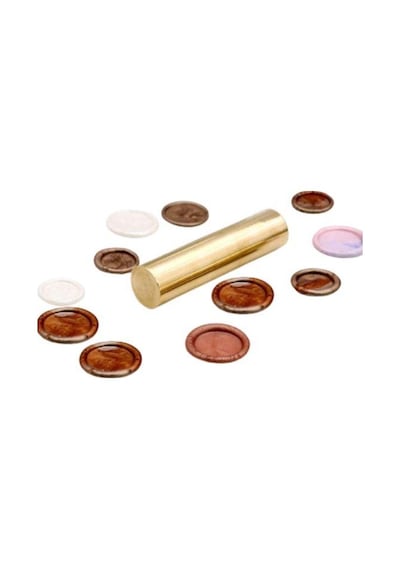 Boş Mum Mühürü Pirinç Silindir Sütun Damga 15x60mm
