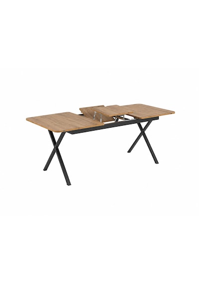 Vera Açılır Mutfak Ve Yemek Masası Siyah Metal Ayaklı Suntalam 120x80 Cm Ceviz
