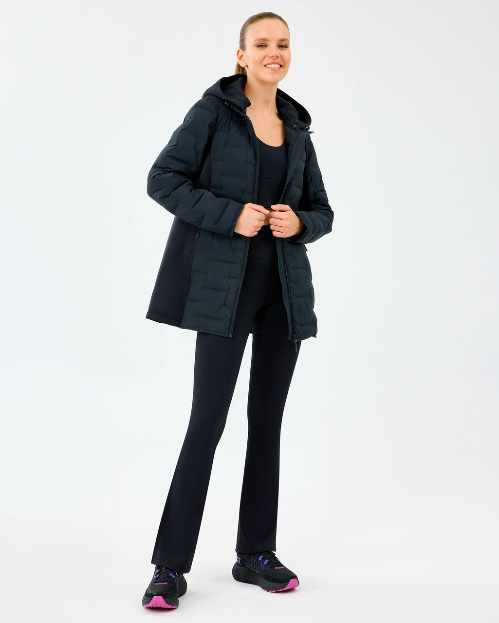 Skechers W Full Zip Jacket Kadın Siyah Mont S242060-3817 Siyah