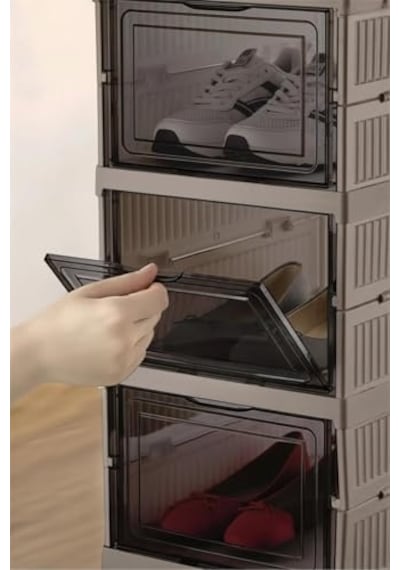 Coverest 6 Katlı Katlanabilir Organizer, Çok Amaçlı Ayakkabılık, Taşınabilir Portatif, 25.5 X 34.5 X 105 Cm Bej Açık Ceviz Coverest 6 Katlı Katlanabilir Organizer, Çok Amaçlı Ayakkabılık, Taşınabilir Portatif, 25.5 X 34.5 X 105 Cm Bej Açık Ceviz