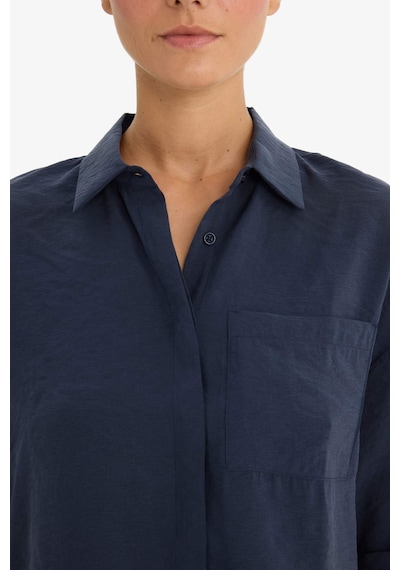 Defacto Loose Fit Modal Kısa Kollu Gömlek F9331ax25aunv256 Lacivert