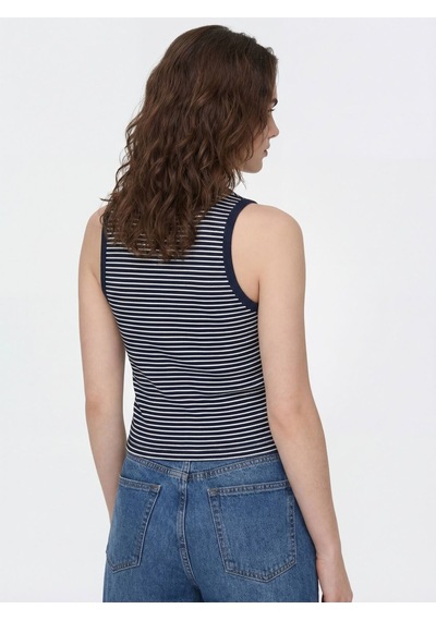 Crop Kadın Top Lacivert
