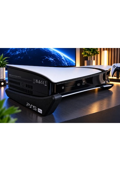 Ps5 Pro Uyumlu Yatay Stand Playstation 5 Pro Konsol Altlığı Sembollü Masaüstü Destek Standı Siyah