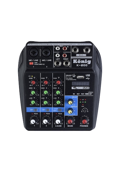 König 4 Kanal Stüdyo Kayıt Deck Mikser K-200 Pc Bağlantılı