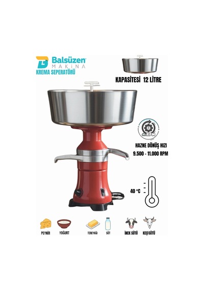 Bartech 12 L Elektrikli Krema Seperatörü