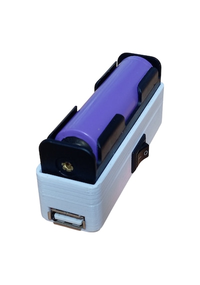 Mini Powerbank Tek Hücreli 18650 Li-ıon 3.7v Pil Type-c İle Şarj Ve Mini Usb Led Lamba