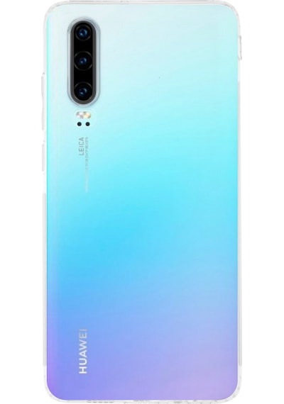 Huawei P30 Kılıf Kamera Korumalı Tıpalı Şeffaf Silikon Kapak