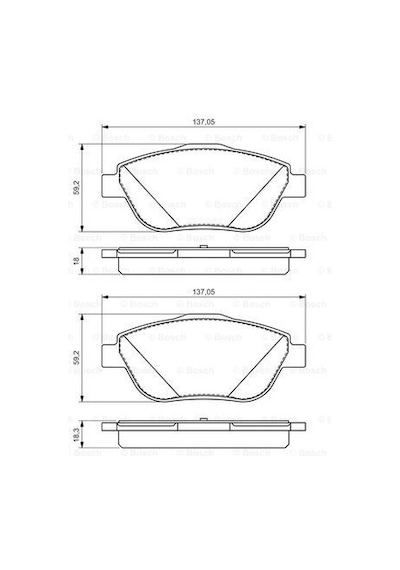 Citroen C4 Cactus 1.2 2014-2018 Bosch Ön Balata N11.4365