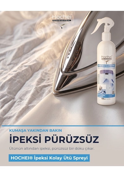 Toptancı Paketi Hochei İpeksi Kolay Ütü Spreyi 400 Ml X 20 Adet 20'li Set