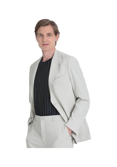 Hatemoğlu Keten Slim Fit Mono Yaka Casual Takım Elbise 36436 Keten D.