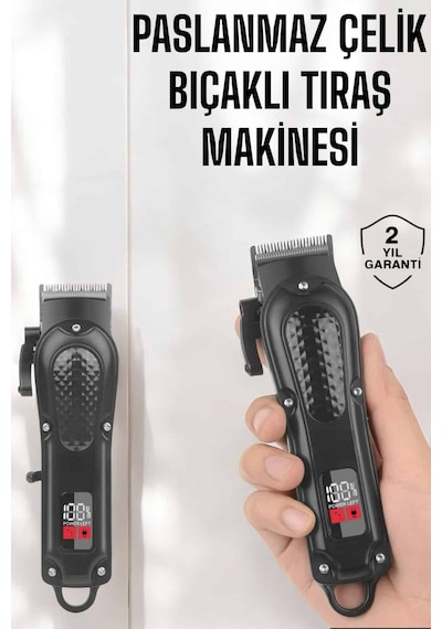 Sıfır Tıraş Makinesi Dijital Göstergeli Paslanmaz Çelik Bıçaklı Taşınabilir