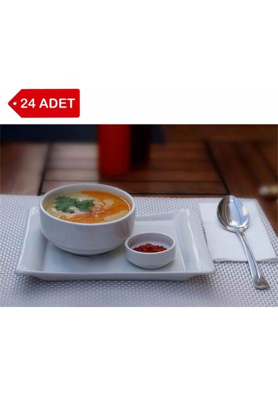 24 Adet - 12cm Melamin Çorba Kasesi, Cacık, Meze, Komposta
