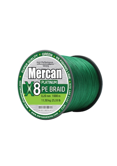 8x 1000 Metre Yeşil Pe Braid İp Misina 0,40 Mm