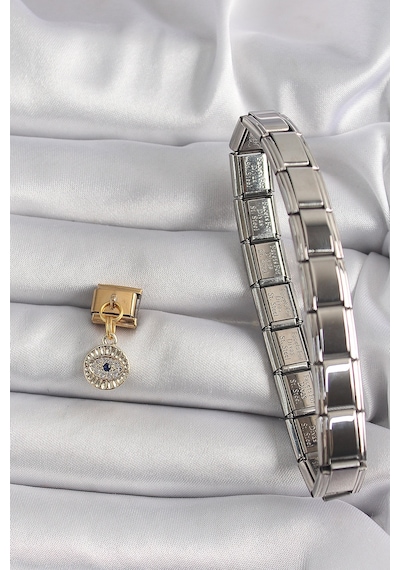 316l Çelik Gold Renk Sallantı Zirkon Taşlı Göz Model Nomination Charm Diğer 88449604