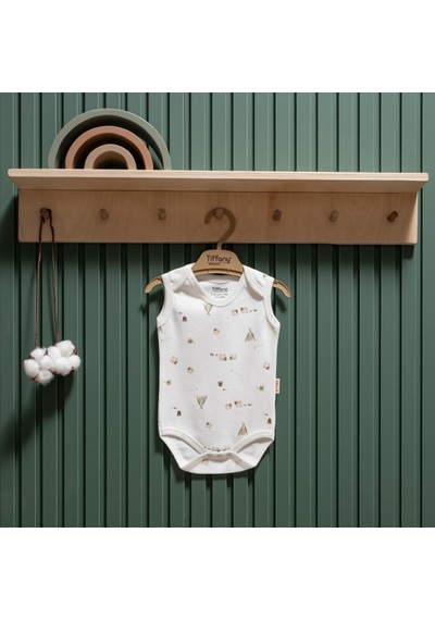 Tiffany Baby & Kids Tiffany Baby Happy Lambs Organik Theme Atlet Body 33009 Ekru