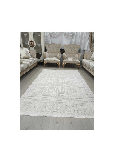 Denf Home İskandinav Sisal Loop Yumuşak Doku Özel Kesim Modern Salon Koridor Oturma Mutfak Halısı Kilim Yolluk Krem