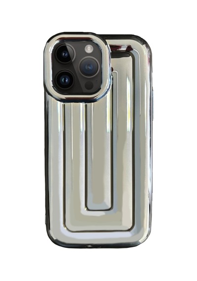 Apple Uyumlu iPhone 14 Pro Max Rudra Seri Labirent Desen 3d Metalik Silikon Kapak
