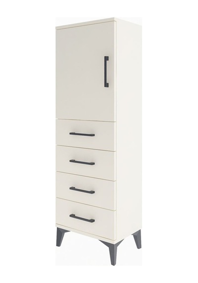 Arges Dolap 2 Raflı 4 Çekmeceli Tek Kapaklı 44x30x134 Aytaşı-... Aytaşı