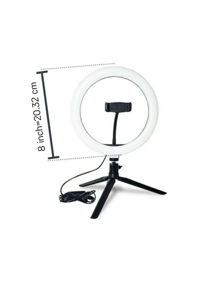 Tr 8inç 20cm Youtube Instagram Tiktok Selfie Stüdyo Video Fotoğraf Ring Light Tripod Led Halka Işık