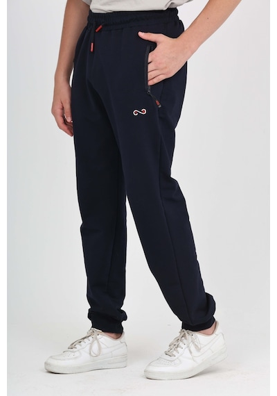 Toontoy Kids Toontoy Eerkek Çocuk Baskılı Beli Paçası Lastikli Cepli Basic Jogger Eşofman Altı - 2 İplik Lacivert