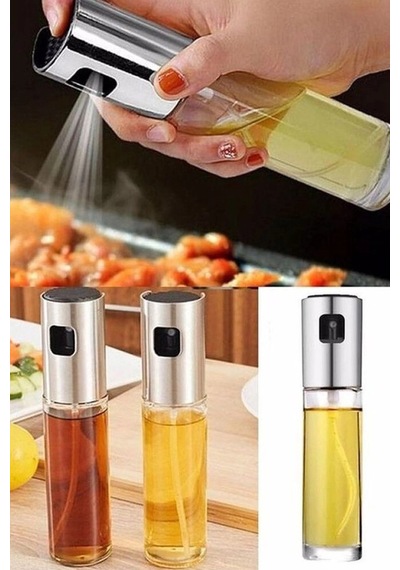 Hubrendy Tedarik Sprey Cam Şişe Zeytinyağı Sirke Yağ Püskürtücü Yağdanlık 100 Ml 1456034