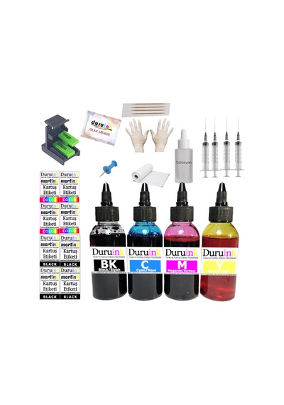 Duruınk Canon Ts7650i Pg595 Cl586 Kartuş Dolum Seti 4x100ml 4 Renkli Mürekkep