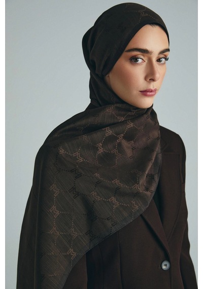 Maisa Neda Pamuk İpek Şal 70 190 Cm - Kahverengi 6057