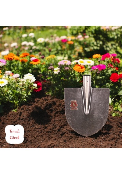 Sapsız Çelik Bahçe Küreği Toprak Bel Belleme Çapalama Aleti Metal Kürek 28 Cm Keskin Sağlam