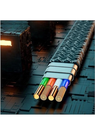 2 İn 2 65w Usb Type-c Ve Lightning İle Uyumlu Örgülü Şarj Ve Data Kablosu - 1.5m Siyah Az-b10th Car Play Destekler