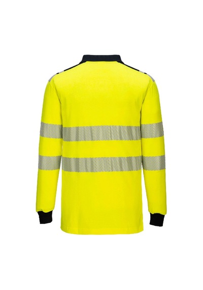 Portwest Fr702 - Pw3 Fr Modaflame Hi-vis Polo Yaka Tişört Yanmaz Alev Almaz Sarı