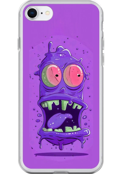 Apple Uyumlu iPhone 6s Şeffaf Kılıf Virüs Tasarımlı 2
