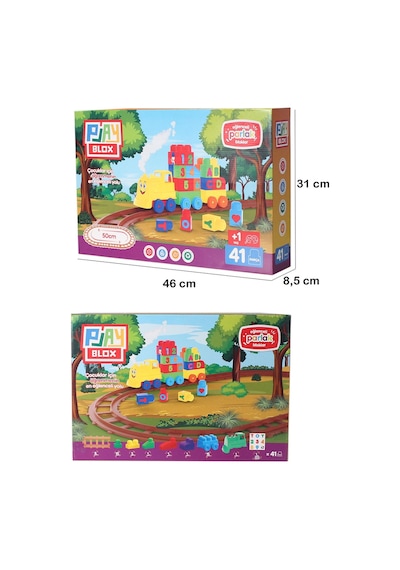 Play Blox Oyuncak Tren Seti 41 Parça Sayılar Ve Alfabe Treni Parlak Renkler Mega Blok Seti 2403