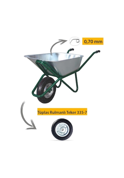 Kanat Pro Galvanizli Demonte El Arabası 0.70 Mm Sac