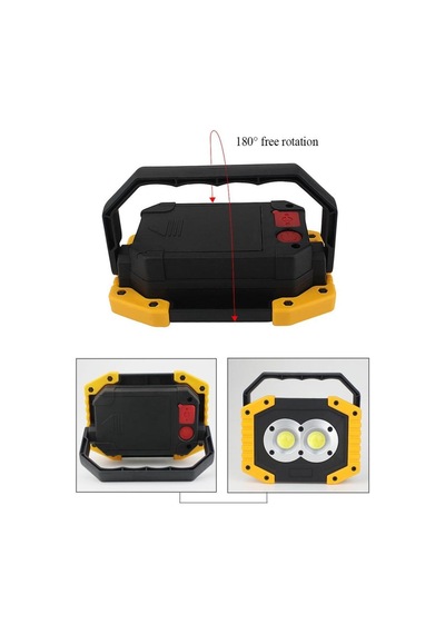 20w Usb Şarjlı Portatif Spot Cob Led Işık Powerbank 3 Mod 2000lm