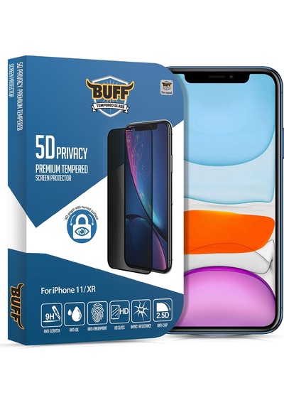 Buff Apple Uyumlu   iPhone 11/Xr 5D Privacy Ekran Koruyucu