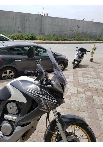 Honda Transalp Xl 700 Uzun Ön Cam Zeus Açık Füme Xl700 53 CM 4 MM