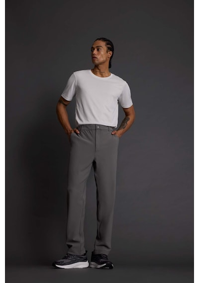 Defacto Defactofit Standart Fit Standart Paça Dokuma Sporcu Pantolon F2309ax25wngr83 Gri-gr83