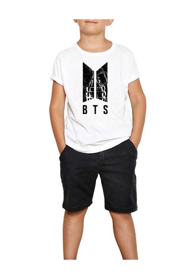 Zepplin Giyim Bts Logo Grenade Beyaz Çocuk Tişört