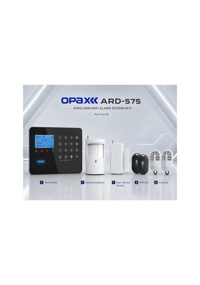 Ard-575 Siyah Gprs/gsm/wifi Dokunmatik Kablolu Kablosuz Ev Ve İşyeri Alarm Paneli