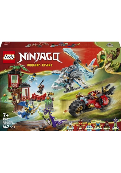 LEGO® NINJAGO® Ninja Aracı Ağaç Ev Savaşı 71857 - 7 Yaş ve Üzeri Çocuklar için 6 Minifigür İçeren Oyuncak Yapım Seti (642 Parça)