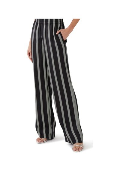Anine Bing Şık Herringbone Çizgili Pantolon Siyah