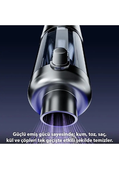 Ezere Powervac1 20000 Pa Kablosuz Şarjlı Araç İçi Ve Ev Tipi Vakum Süpürge Led Ekranlı Çoklu Başlıklı - Mh-hs6102-2221