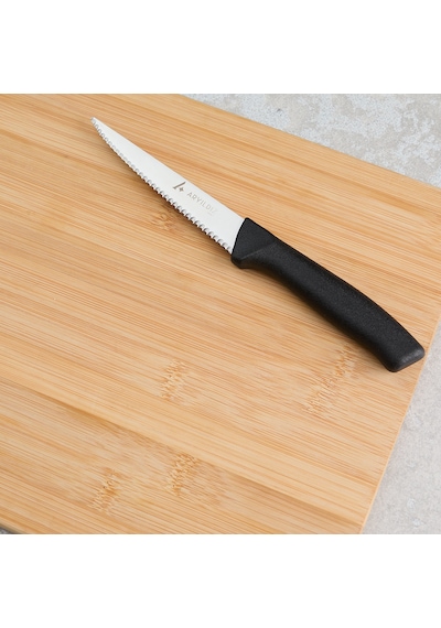Aryıldız Rexa Tırtıklı Sebze Bıçak Siyah 10 Cm Renkli