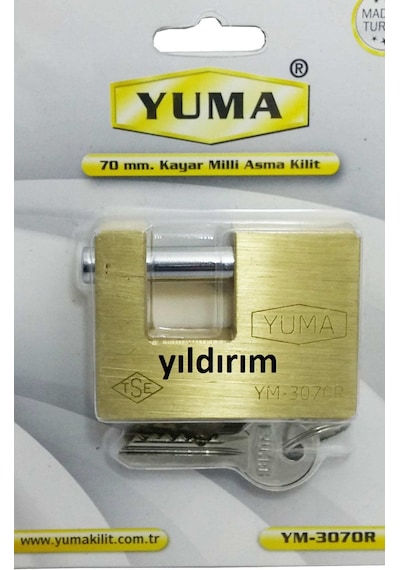 Yuma Asma Kilit Kayar Milli 70lik