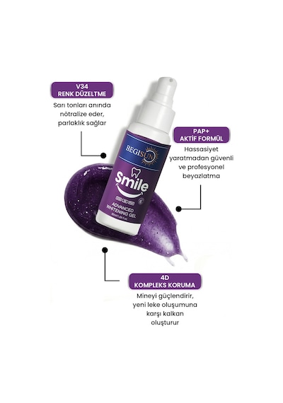 Begisun Leke Karşıtı Diş Beyazlatıcı Mor Jel 50 ML