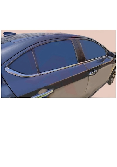 Honda City 2021-2024 Uyumlu Cam Çıtası 8 Parça Paslanmaz Nikelaj