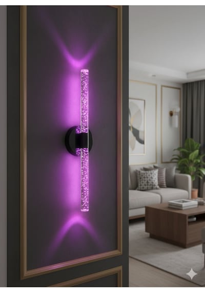 Bhbackhome Bubbleflux Large Şık Tasarım Modern Ledli Aplik 51 Cm Antrasit Rgb Elektrikli Kumandalı Antrasit