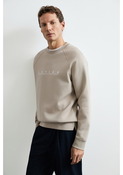 Lufian Cooper Erkek Sweatshirt 112030198 Bej