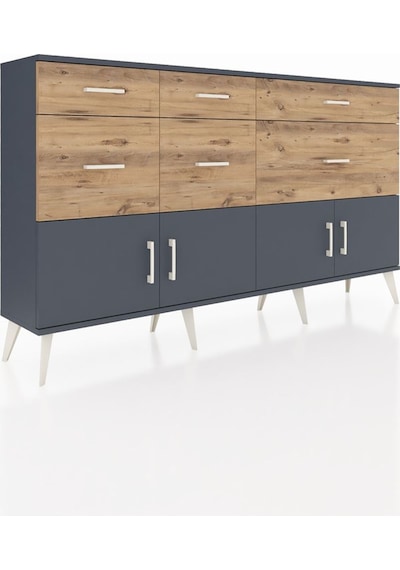 Arges Konsol Tek Raflı 6 Çekmeceli 4 Kapaklı 176x30x99 Antrasit-antrasit/çam Antrasıt/atlas Çam - Antrasıt Arges Konsol Tek Raflı 6 Çekmeceli 4 Kapaklı 176x30x99 Antrasit-antrasit/çam Antrasıt/atlas Çam - Antrasıt